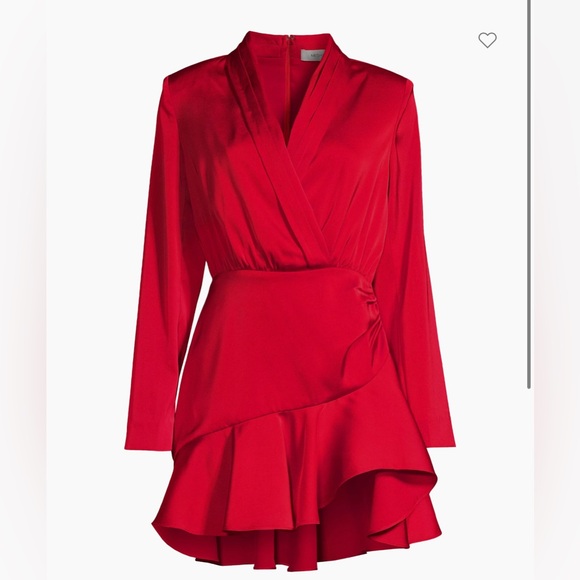 Ludovica Ruched Satin Minidress Misha - Picture 1 of 4